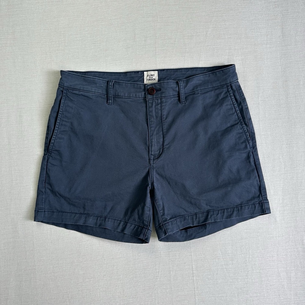 Flint and Tinder Chino Shorts 5" Men Measures 35x5 Navy Blue Preppy Huckberry